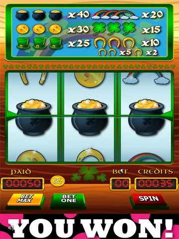 Изображение игры: `Lucky Leprechaun Big Gold Jackpot Lotto 777 Casino Slots - Slot Machine with Blackjack and Prize Wheel
