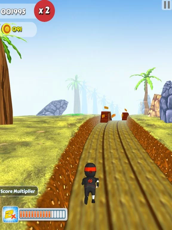 Изображение игры: Clumsy Kid Ninja Runner: Sky Surfer Real Challenge Game