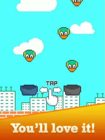 Изображение игры: Tiny Fall-Out Bird Smash-y - Catch The End Of A Flappy Falling Squishy Chick