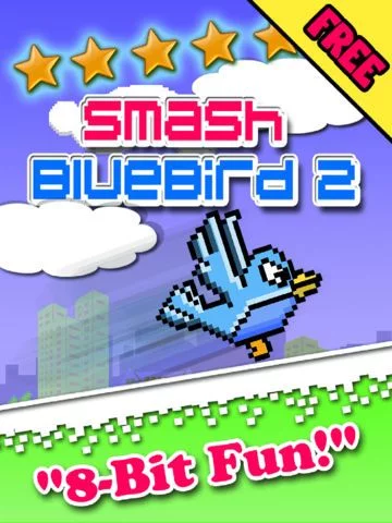 Изображение игры: Smash The Blue Bird-ie 2 - Hard-est Flappy Resurrection Of Tiny Fatty Yeet