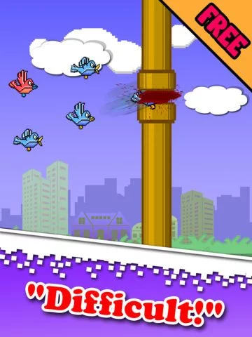 Изображение игры: Smash The Blue Bird-ie 2 - Hard-est Flappy Resurrection Of Tiny Fatty Yeet