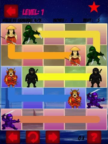 Изображение игры: Samurais vs Ninja: Stupid Color Drawing Game