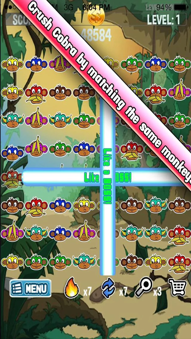 Изображение игры: Crazy Monkey Jungle Match