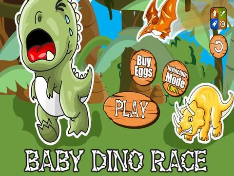 Изображение игры: A Baby Dinosaur Race FREE - Run, Jump & Roar!