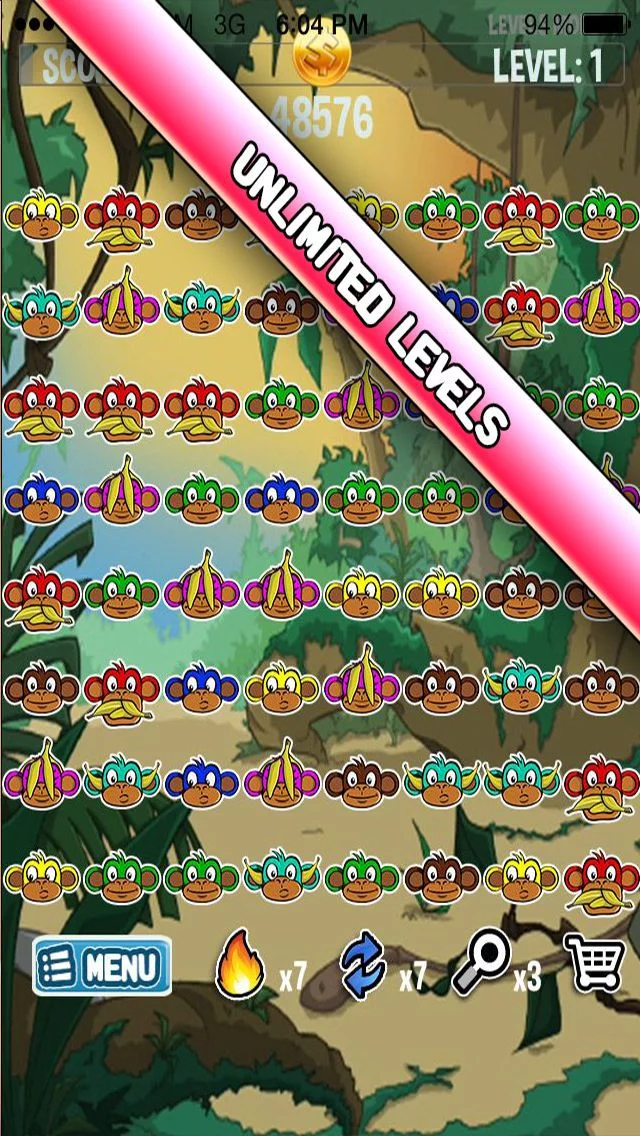 Изображение игры: Crazy Monkey Jungle Match