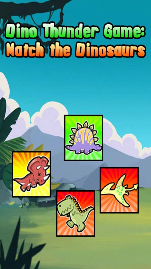 Изображение игры: Dino Thunder Game: Match the Dinosaurs