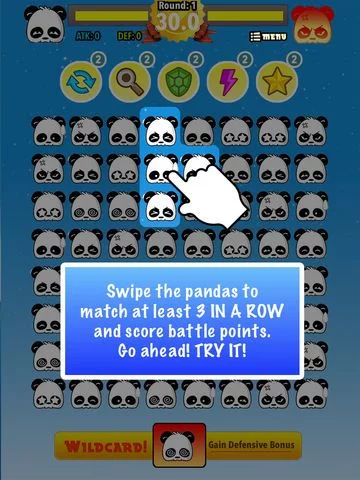 Изображение игры: Panda Kung Fu Fighting: Cute Multiplayer Match 3 Game for Boys & Girls
