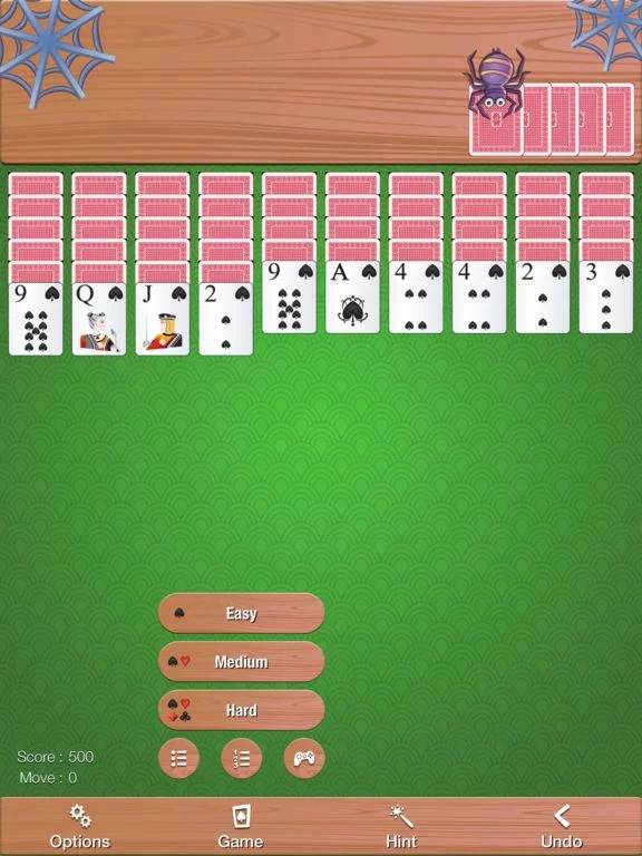 Изображение игры: Relaxed Spider Solitaire