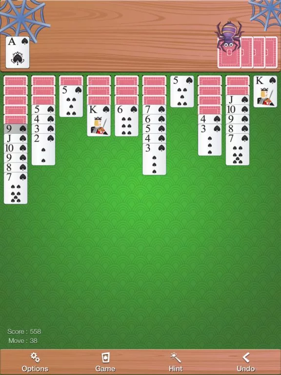 Изображение игры: Relaxed Spider Solitaire