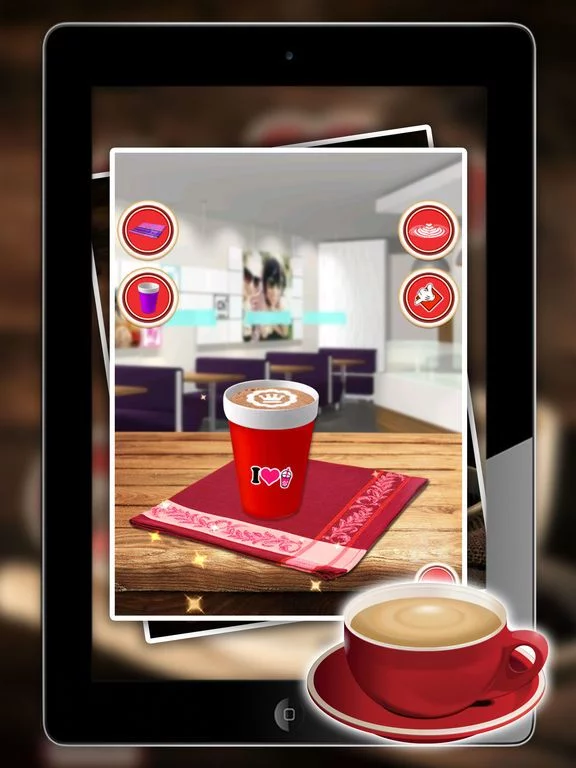 Изображение игры: Play Coffee Recipes Game At Restaurant & Home - Make Cold & Hot Coffee Drinks Using Coffee Bean Fun Cooking Game
