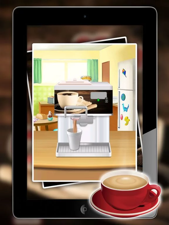 Изображение игры: Play Coffee Recipes Game At Restaurant & Home - Make Cold & Hot Coffee Drinks Using Coffee Bean Fun Cooking Game