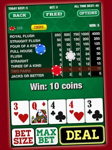 Изображение игры: Video Poker: 6 Free Casino Card Games with Jacks or Better, Double Bonus, Acey Deucey, Ace & Faces, Super Aces, and All American for Gambling Fun!