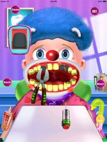 Изображение игры: Clown Dentist Dental games