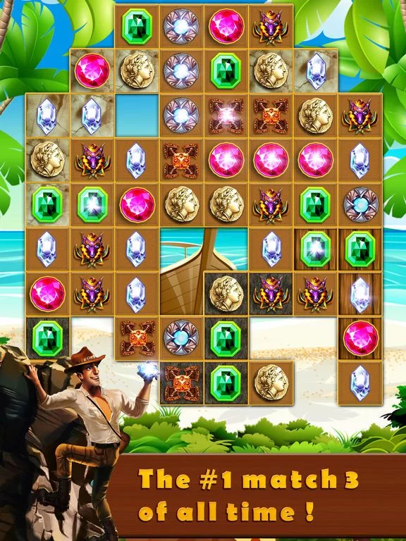 Изображение игры: Jewel Quest Games: Indy Match 3 Games for adults