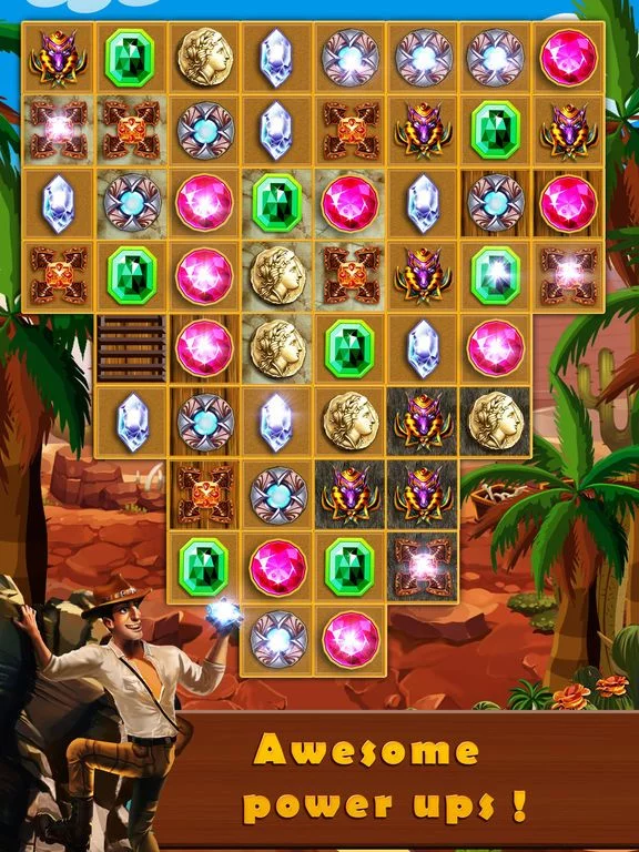 Изображение игры: Jewel Quest Games: Indy Match 3 Games for adults