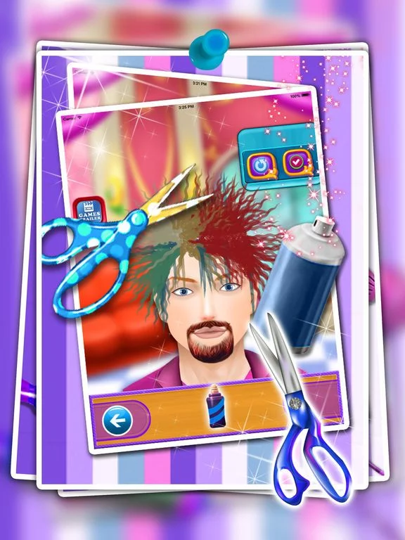 Изображение игры: Boy Hair Salon - hair design hairstyle - dad hair salon
