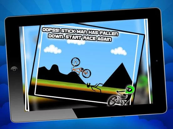 Изображение игры: Stickman Downhill - bmx cycle - bike racing game - bike game