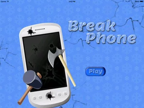 Изображение игры: Break your phone - broken screen