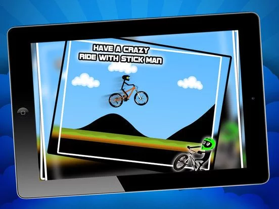 Изображение игры: Stickman Downhill - bmx cycle - bike racing game - bike game
