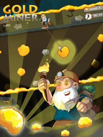 Изображение игры: Gold Miner 2016—Classic Gems Craft Rush & Shape Clicker Games(2 Player + Free)
