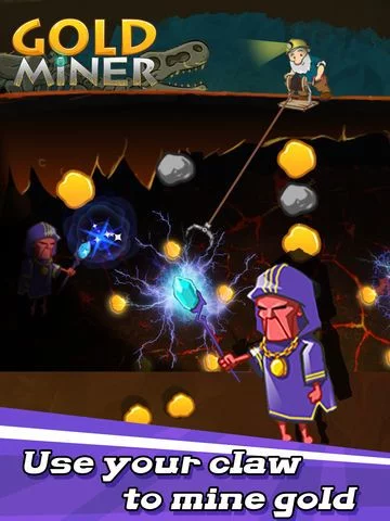 Изображение игры: Gold Miner 2016—Classic Gems Craft Rush & Shape Clicker Games(2 Player + Free)
