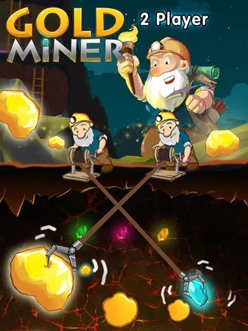 Изображение игры: Gold Miner—2 Player Games & Classic Pocket Mine Digger Adventure(Free+Online)