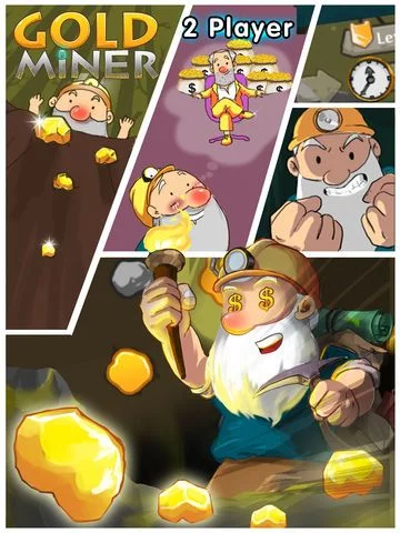 Изображение игры: Gold Miner—2 Player Games & Classic Pocket Mine Digger Adventure(Free+Online)