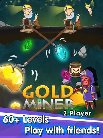 Изображение игры: Gold Miner—2 Player Games & Classic Pocket Mine Digger Adventure(Free+Online)