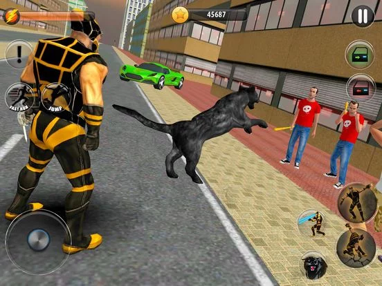 Изображение игры: Panther Superhero City Warrior