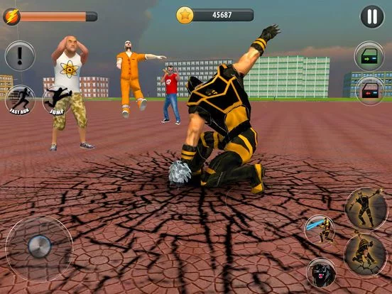 Изображение игры: Panther Superhero City Warrior