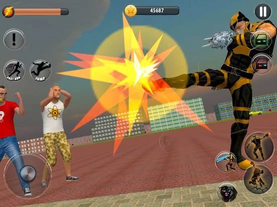 Изображение игры: Panther Superhero City Warrior
