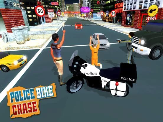 Изображение игры: Crime City Stunt Police Bike