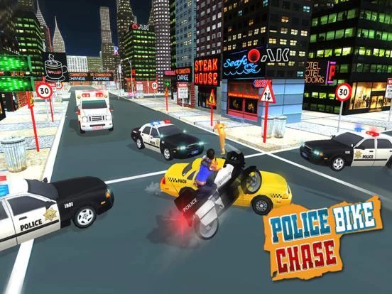 Изображение игры: Crime City Stunt Police Bike
