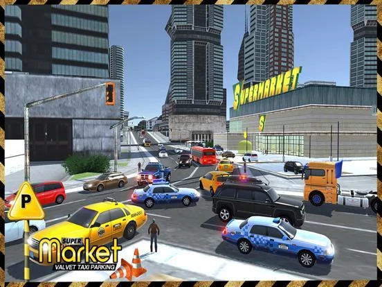 Изображение игры: Taxi Driver 3D Simulator - Supermarket Parking