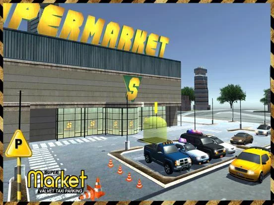 Изображение игры: Taxi Driver 3D Simulator - Supermarket Parking