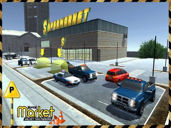 Изображение игры: Taxi Driver 3D Simulator - Supermarket Parking