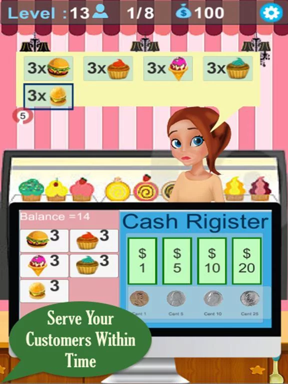 Изображение игры: Bakery Cashier Blitz: best supermarket coffee salon game For Kids