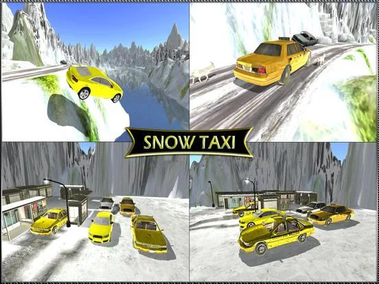 Изображение игры: Taxi Driving Simulator 3D: Snow Hill Mountain & Free Mobile Game 2016