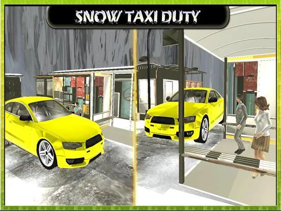 Изображение игры: Taxi Driving Simulator 3D: Snow Hill Mountain & Free Mobile Game 2016