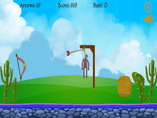 Изображение игры: Bow & Arrow Bird & Balloon Hunter: Shoot Apple & Rescue Hangman