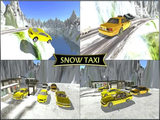 Изображение игры: Taxi Driving Simulator 3D: Snow Hill Mountain & Free Mobile Game 2016