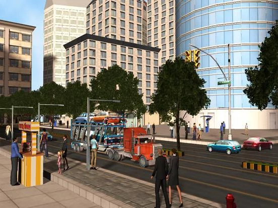 Изображение игры: City Car Transport - Cargo Trailer Truck