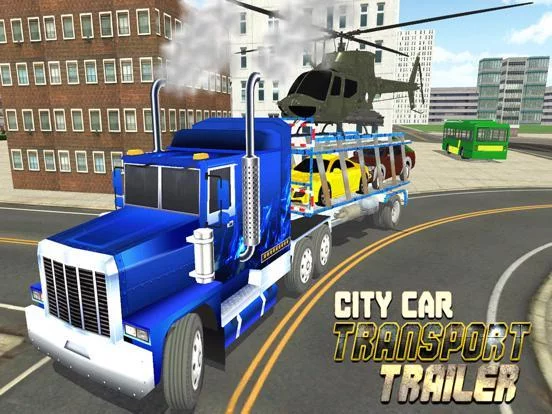 Изображение игры: Car Transporter Delivery Truck 3D: Transport Tank