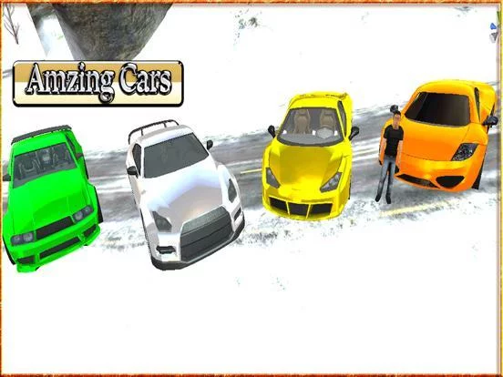 Изображение игры: Car Driving 3D: Free Snow Hill Landscape Simulator 2016