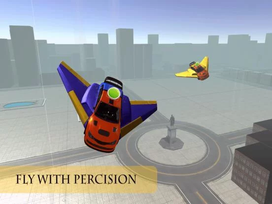 Изображение игры: Futur Flying Car Racing: Free Play Flight Simulation
