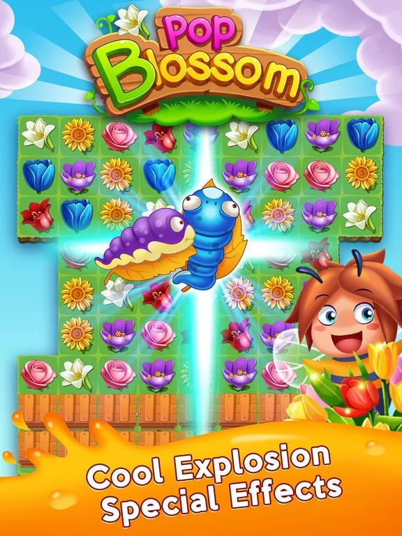 Изображение игры: Blossom Pop -Swipe sweet & color flower
