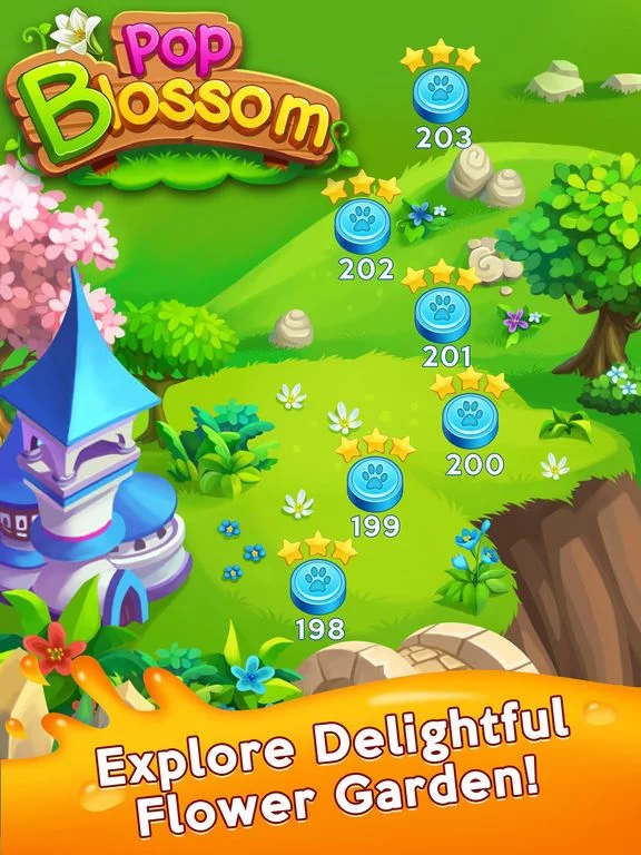 Изображение игры: Blossom Pop -Swipe sweet & color flower