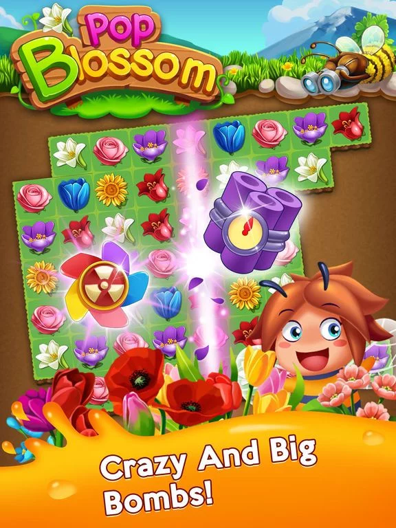 Изображение игры: Blossom Pop -Swipe sweet & color flower