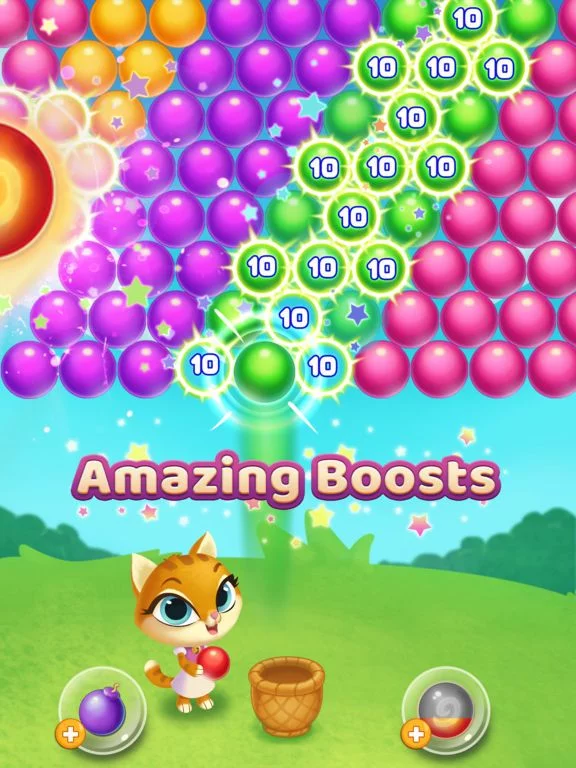 Изображение игры: Kitty Pop Bubble Shooter