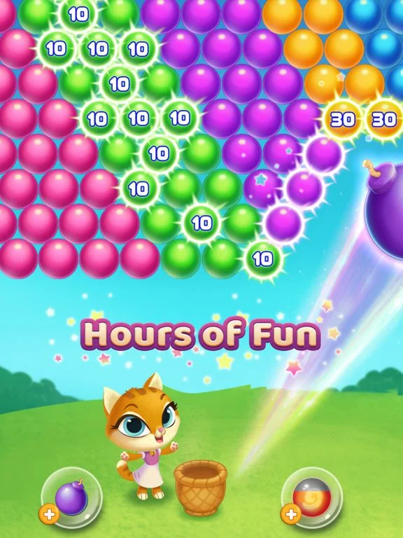 Изображение игры: Kitty Pop Bubble Shooter